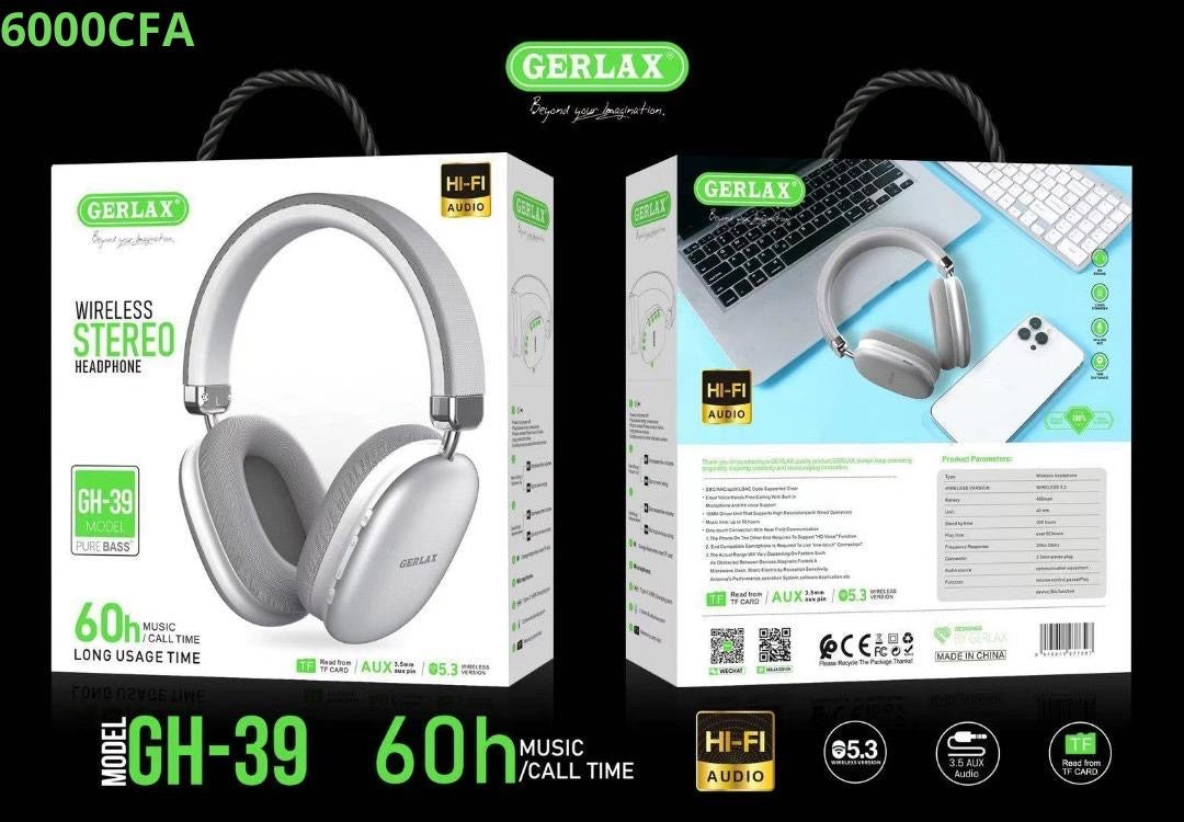 Gerlax Casque Modèle GH-39 60h